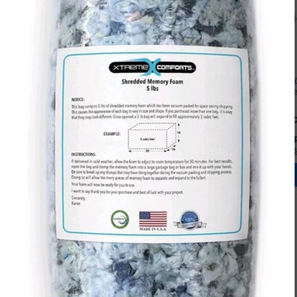 Filler Shredded‎ Memory Foam 5lb - Picture 4 of 11